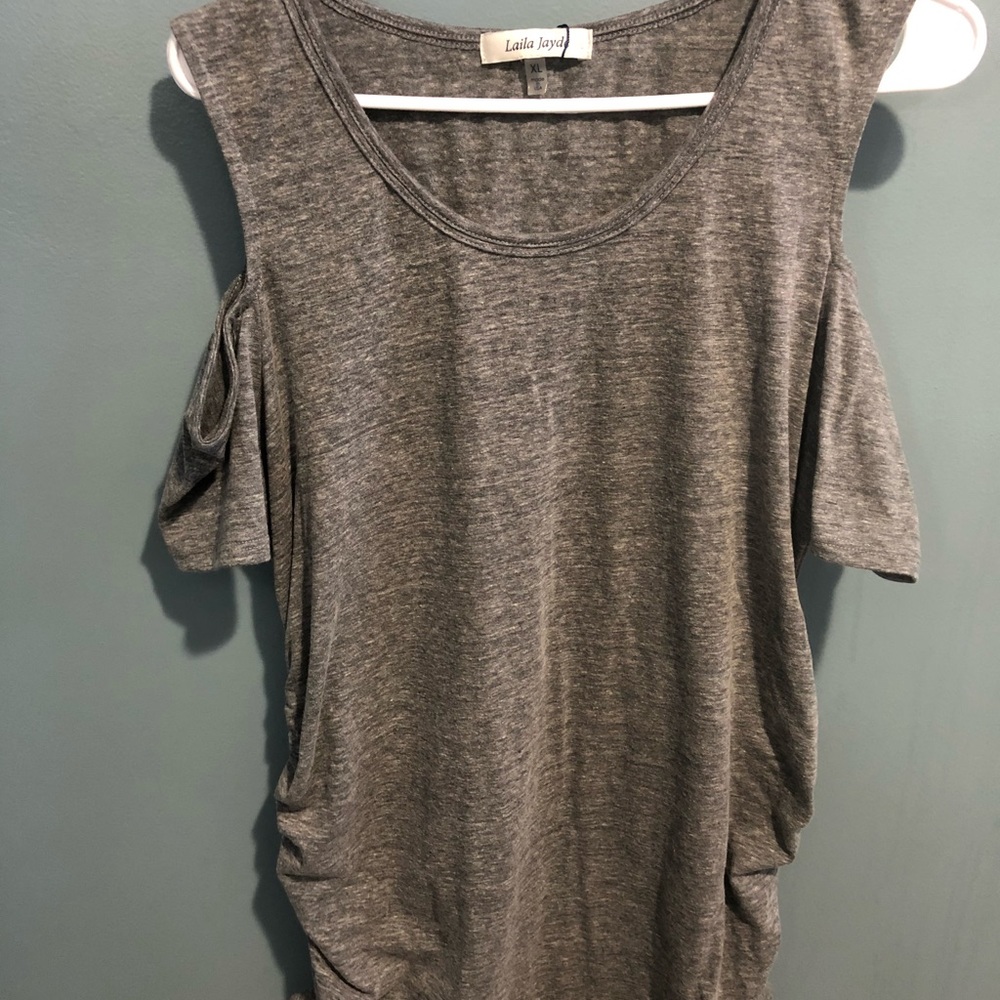 Maternity cold shoulder top